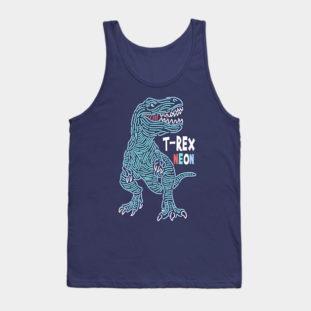 T-Rex Neon Tank Top by TomCage